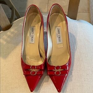 Jimmy Choo Red Patent Leather Heels